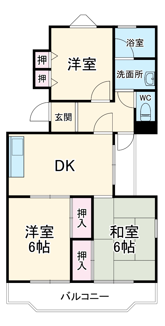 ベルハイムOKADAの間取り