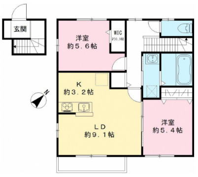 アリビオ Bの間取り