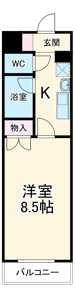 烏丸五条悠の間取り