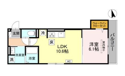 GRAMM御陵荒木Cの間取り