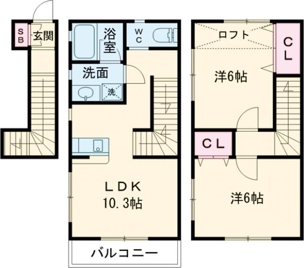 ルーチェ鹿浜の間取り