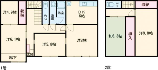 カワハウスの間取り