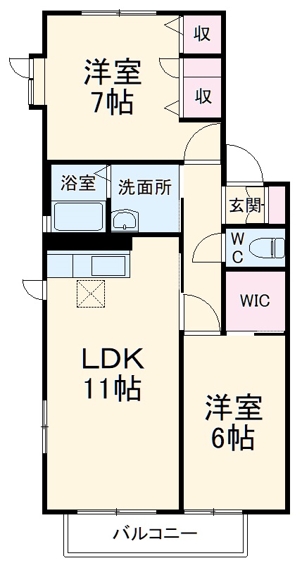 シエルⅥの間取り