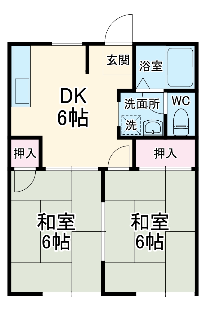 コーポ宮田Dの間取り