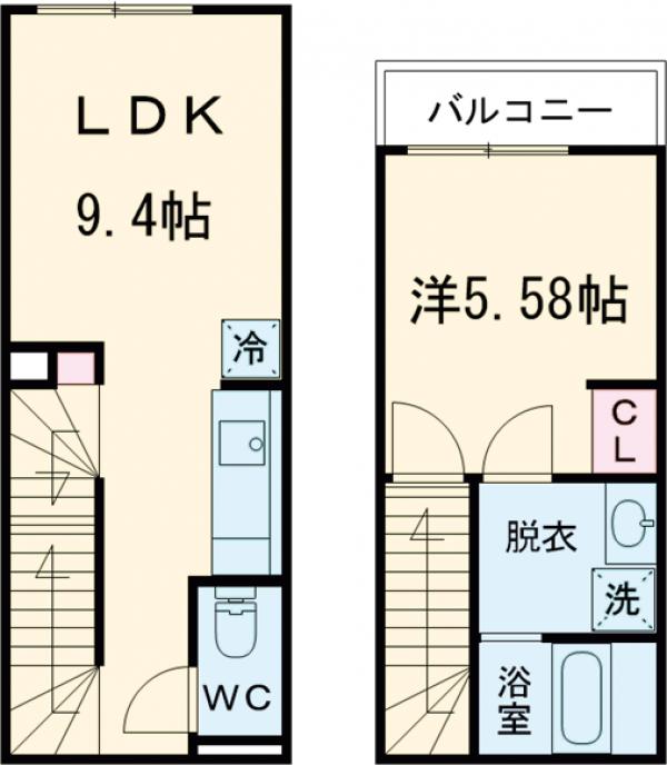 カインドネス亀有・202号室の間取り