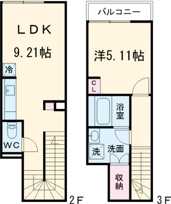 カインドネス亀有・203号室の間取り