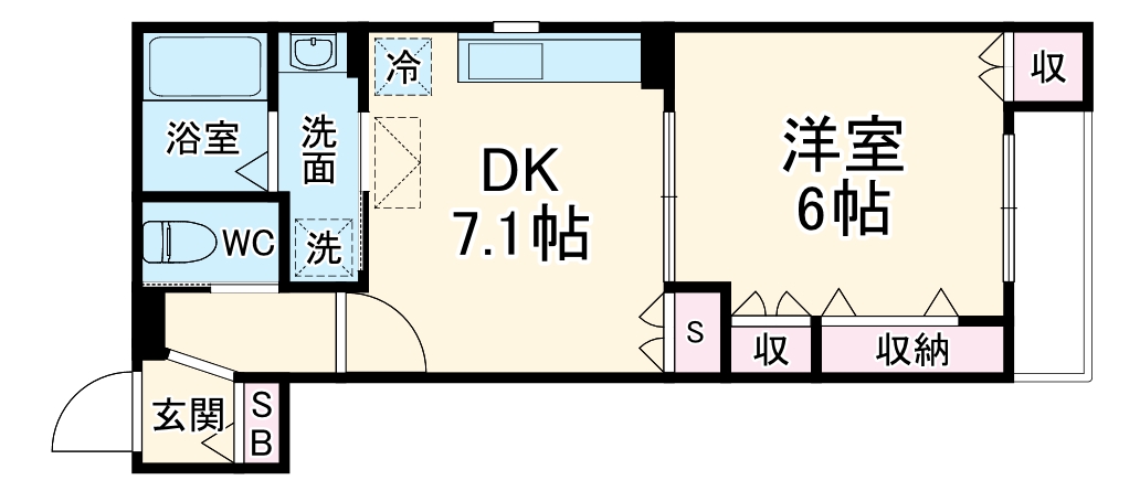 都島区中野町ヘーベルメゾンの間取り