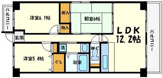 プレステージ上山手の間取り