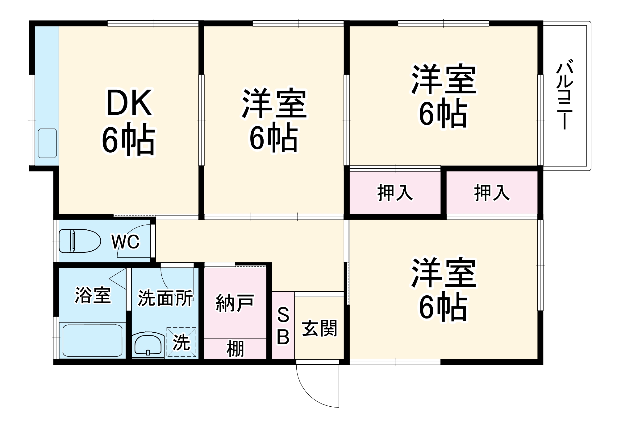 志村テラスハウスの間取り