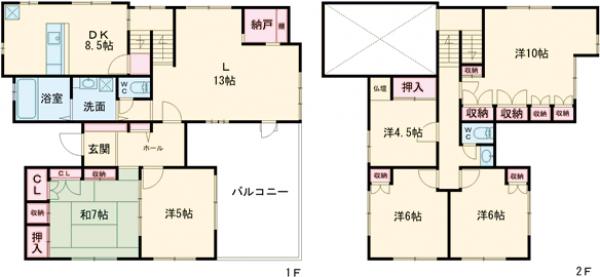 小川戸建の間取り