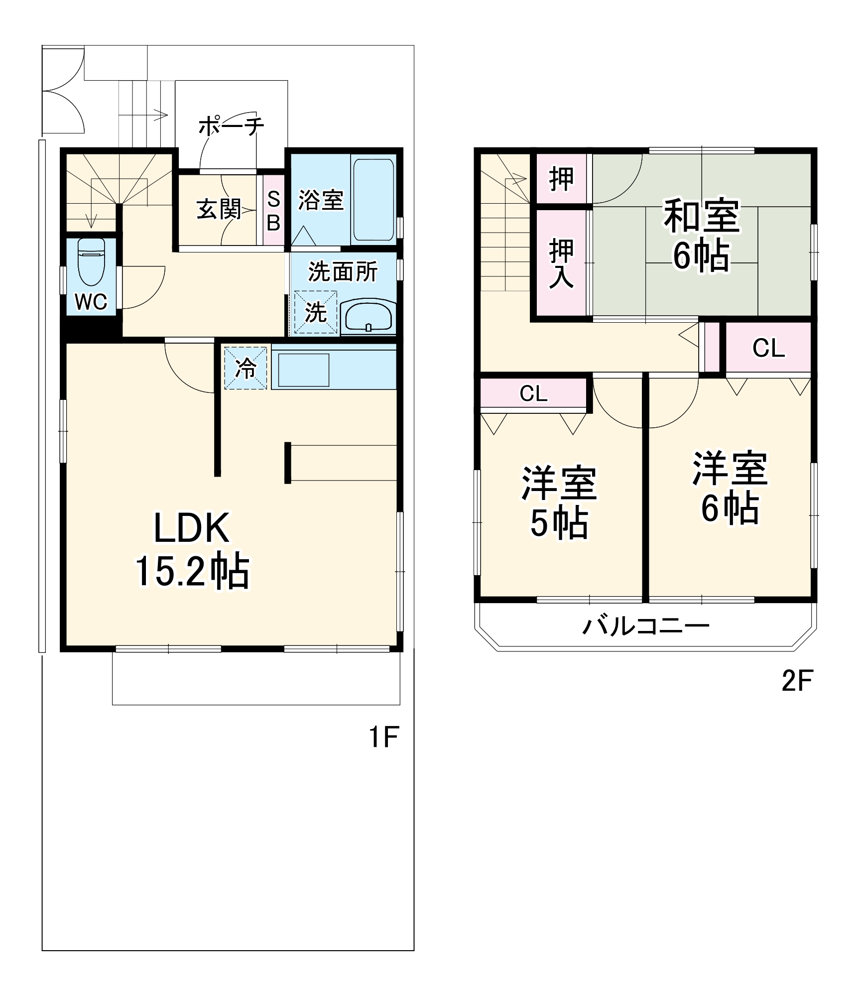大長寺貸家Ⅱの間取り