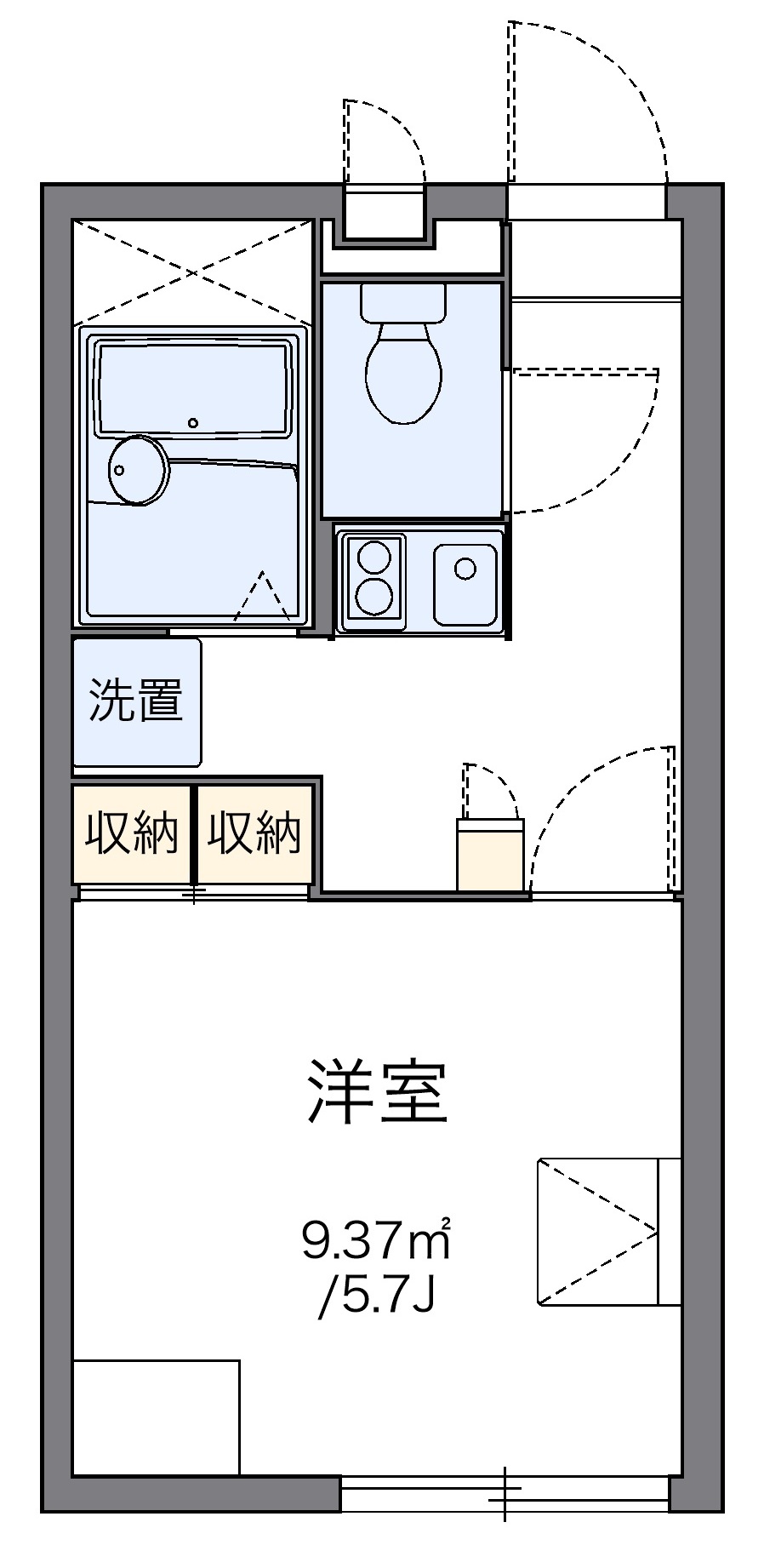 レオパレスすばるⅡの間取り