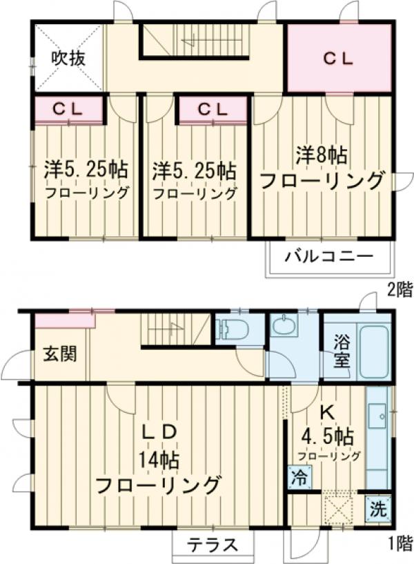 祖師谷6丁目賃貸住宅 A棟 の間取り