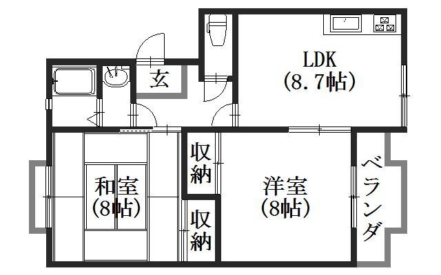 ハイコーポFUJITAの間取り