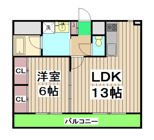 ジャスティ川島の間取り