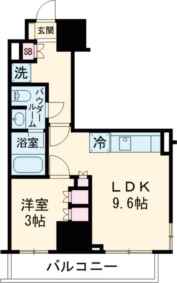 ルフォンプログレ渋谷ヒルトップ・710号室の間取り