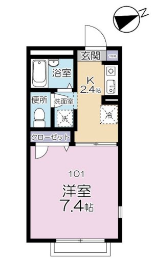 ラベンダーハイツ府中Bの間取り