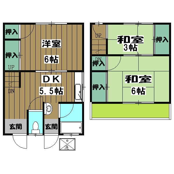 山下荘の間取り