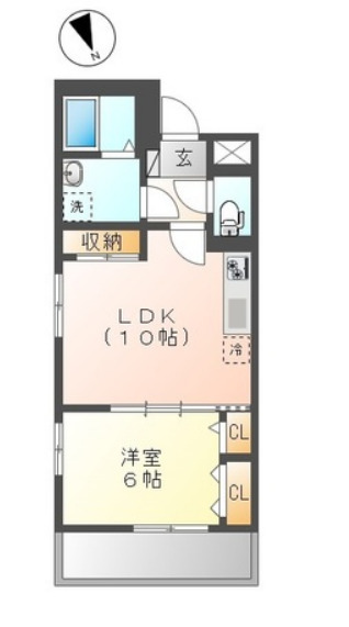 グリシーヌ・202号室の間取り