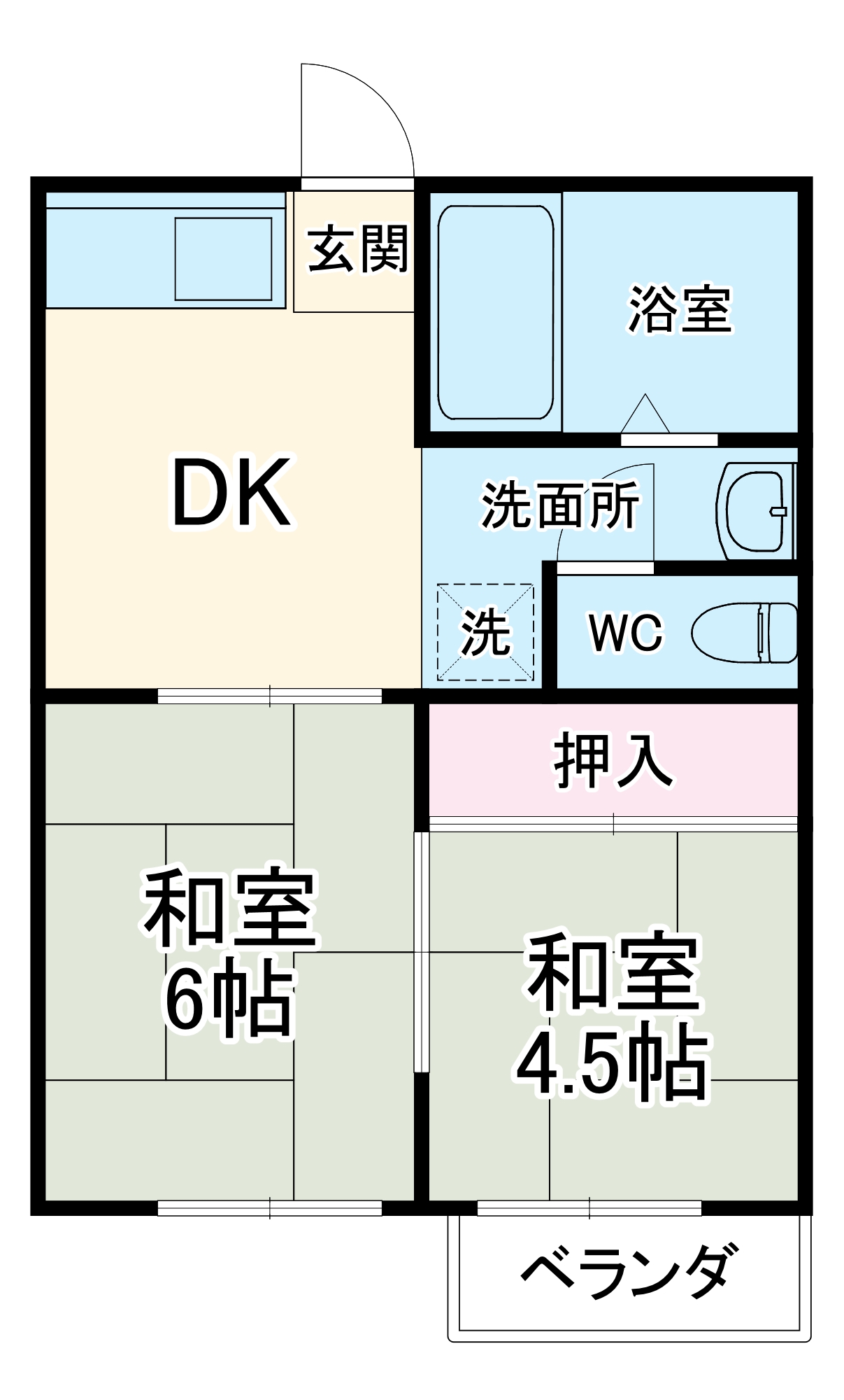 第一コーポ三栗の間取り