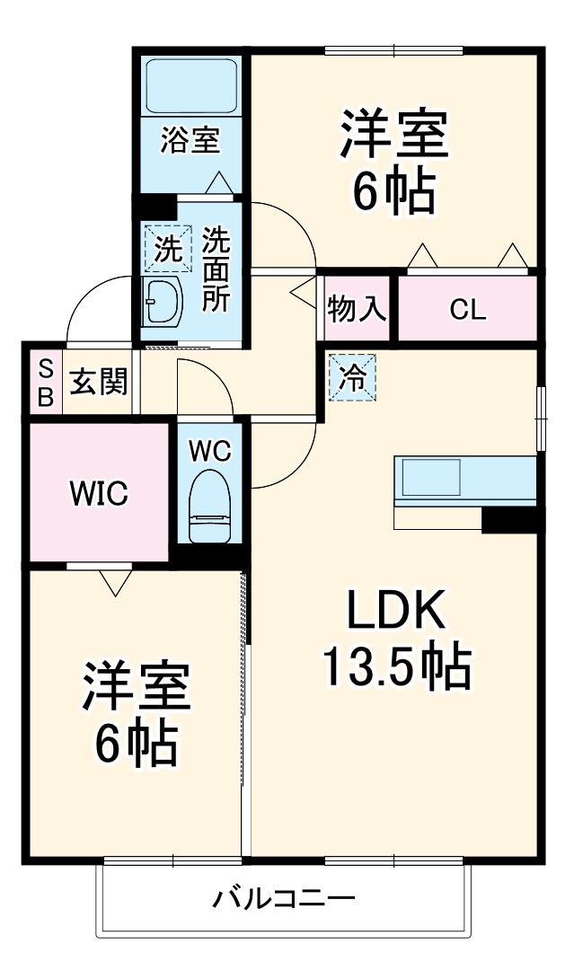 スカイハイム西田の間取り