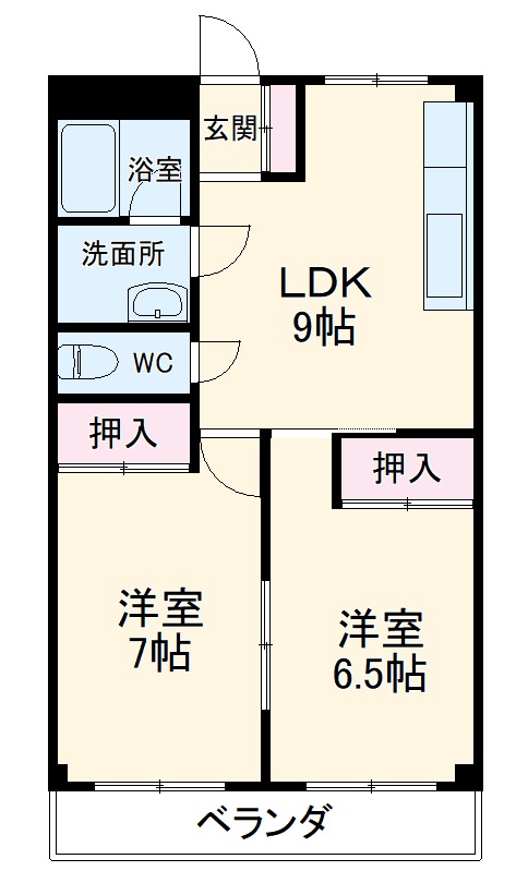 東ハイツBの間取り