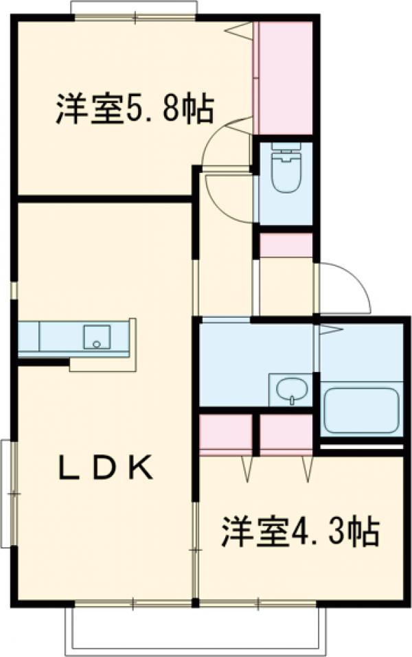 グリーンガーデン箱森 C棟の間取り