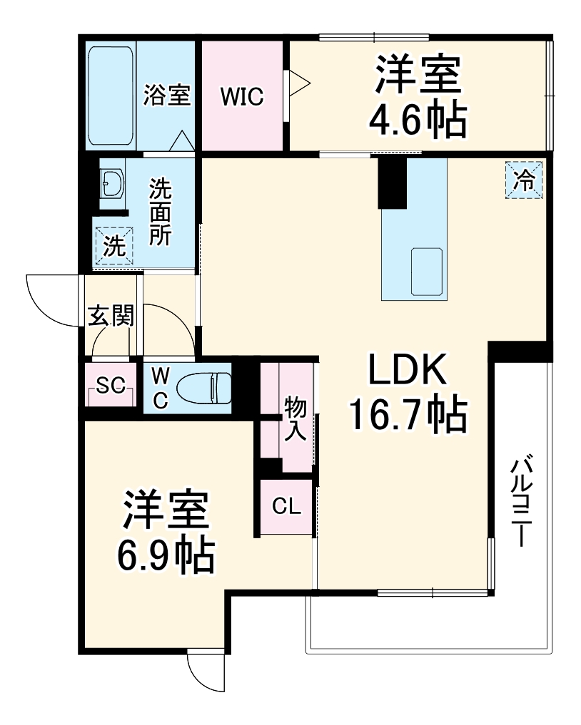 Armojour A棟の間取り