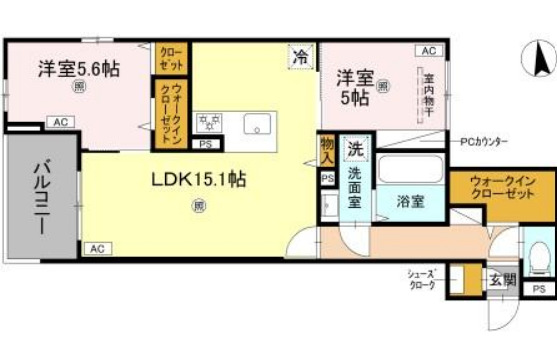 Armojour A棟の間取り