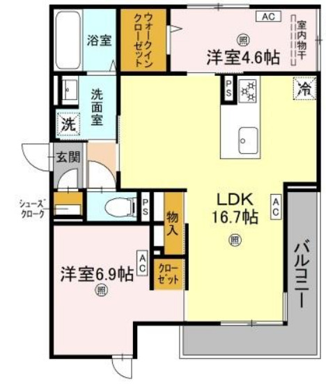 Armojour A棟の間取り