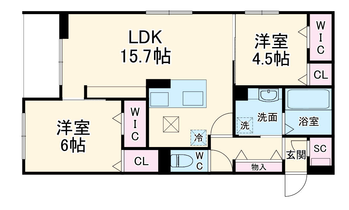 Armojour B棟の間取り