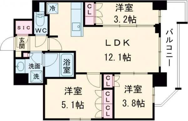 グランカーサ瑞江の間取り