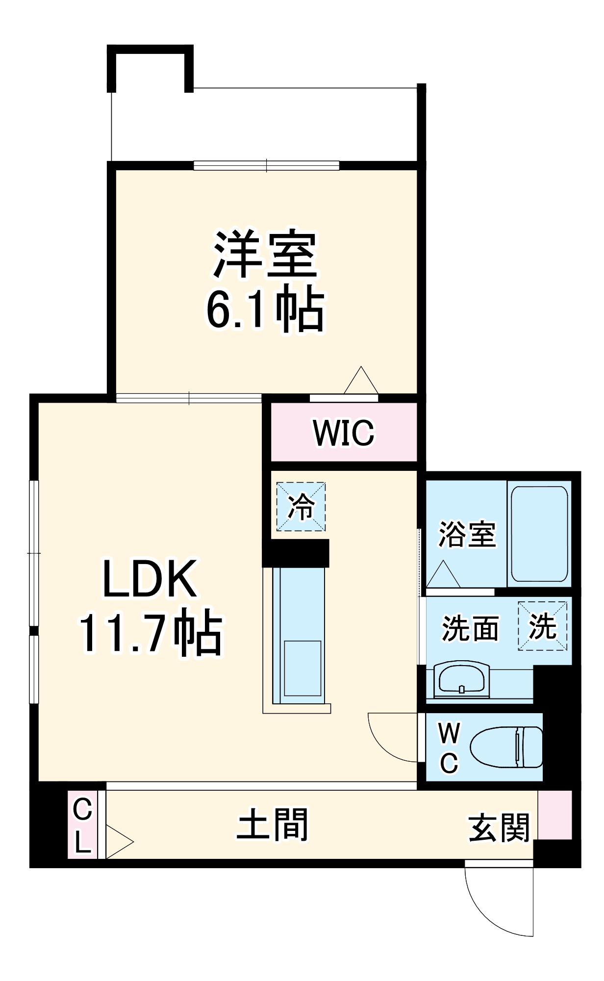 (仮称)D-ROOM橋波東之町 東棟の間取り