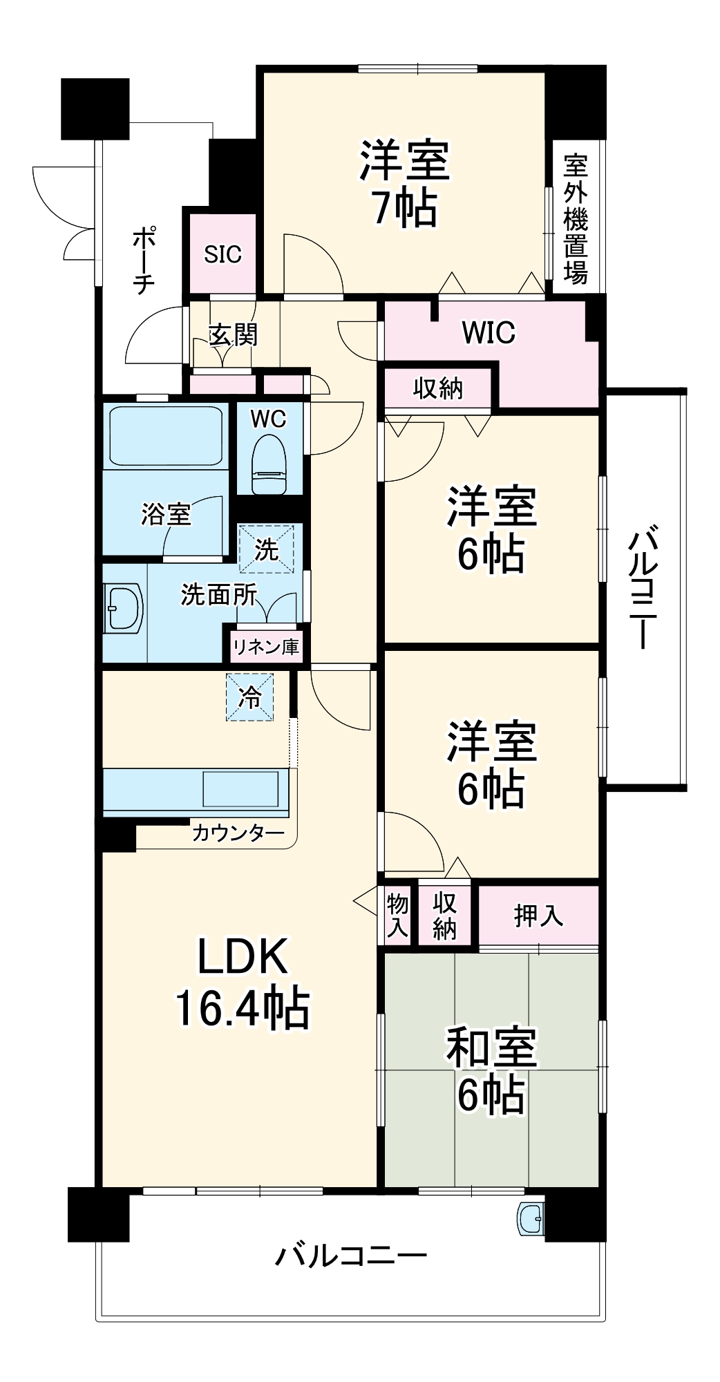 ビビットタウンウィズ稲毛の間取り