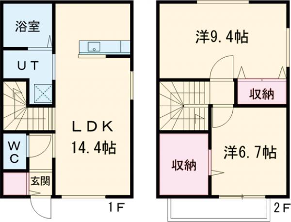 Les Aubepines昭和(レ・ゾービピン昭和)の間取り