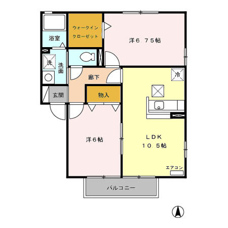 サニーウェル A/Bの間取り