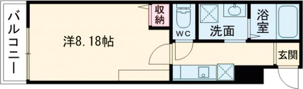 フラッティ谷口園町の間取り
