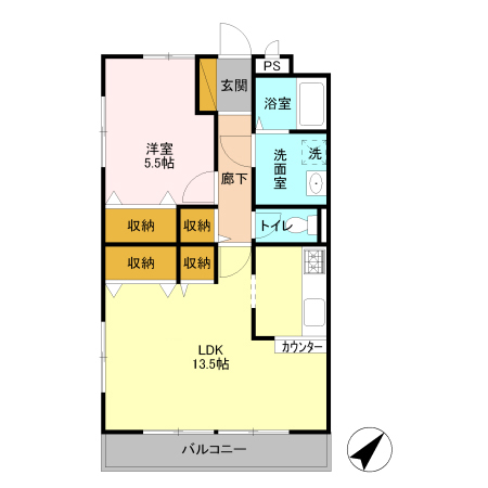 トップヒルズ若宮の間取り