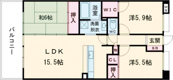 リファレンス寺塚の間取り
