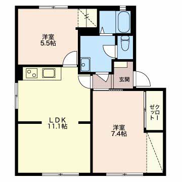 フレグランスオオタケAの間取り