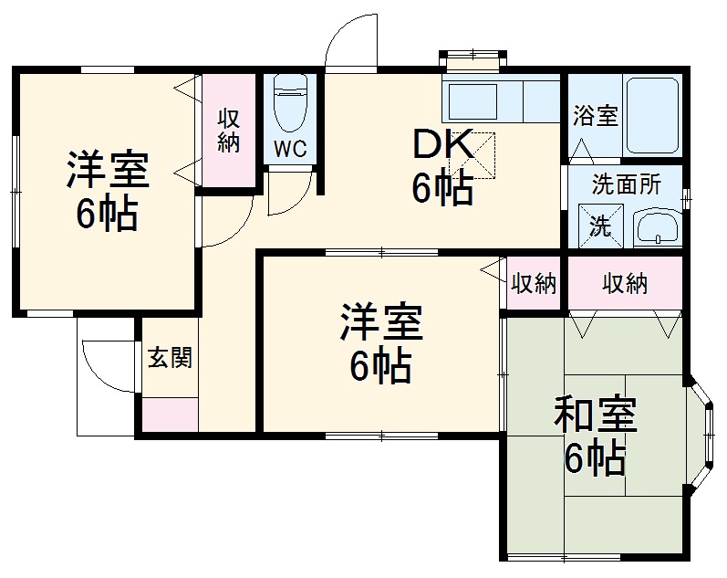 露木貸家4号棟の間取り