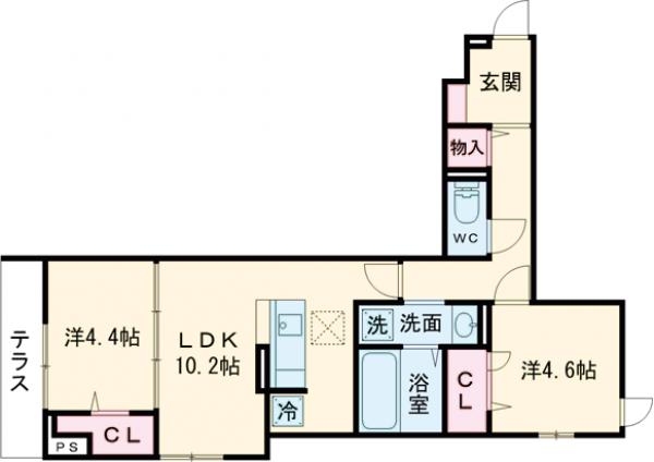 D-ROOM松木Bの間取り