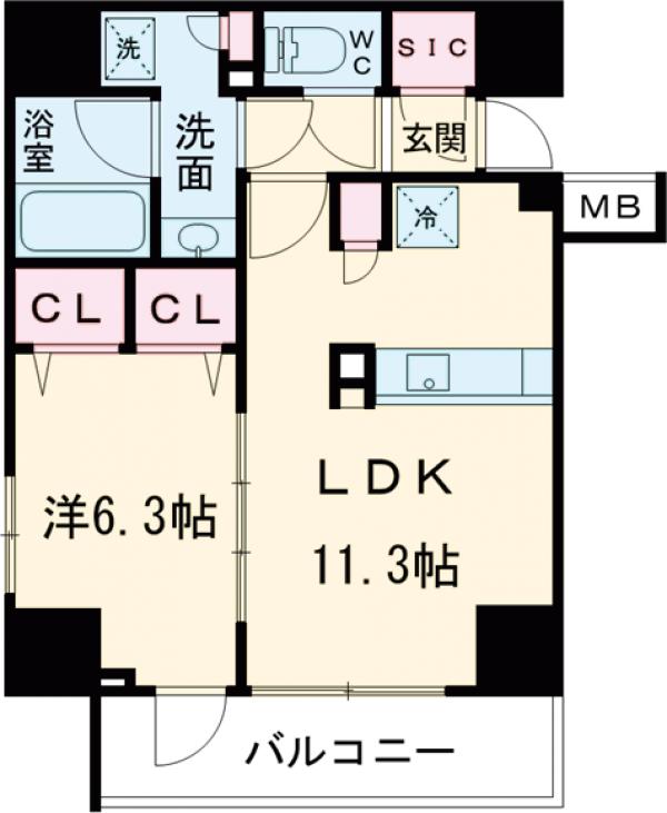 ラグゼナ八王子新町の間取り