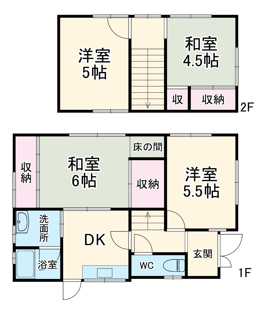 大野町戸建ての間取り