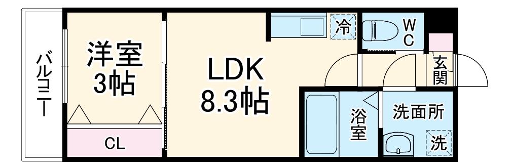 ジーメゾン桜田島の間取り