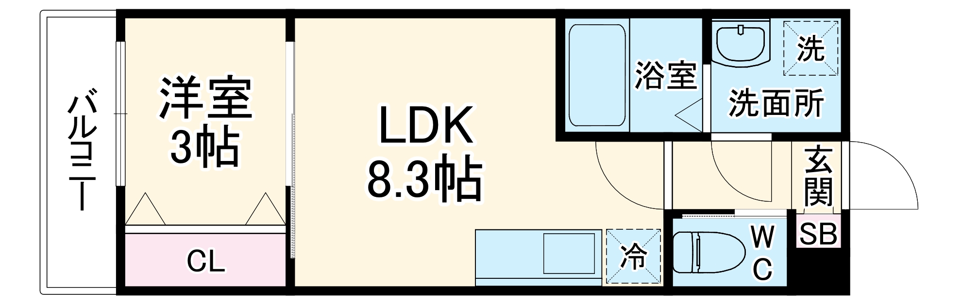ジーメゾン桜田島の間取り