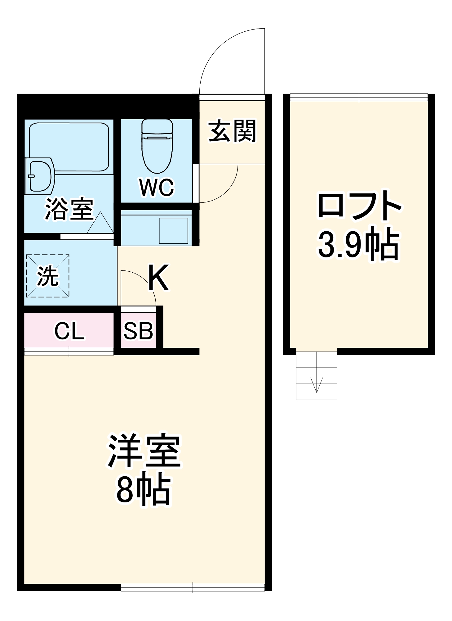 上前ハイツIの間取り