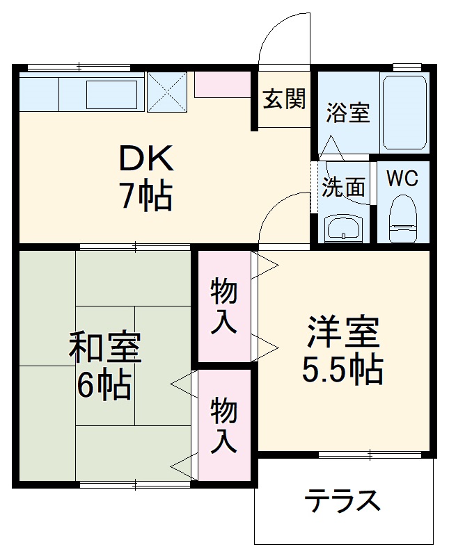 コーポラス7の間取り