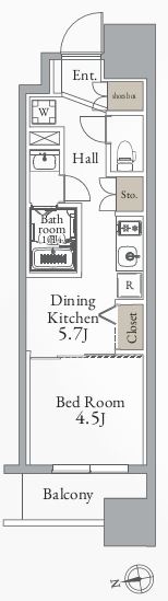 グランカーサ町屋の間取り