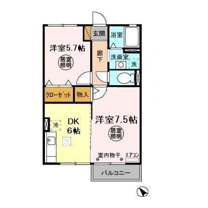 メゾンエクレール Dの間取り